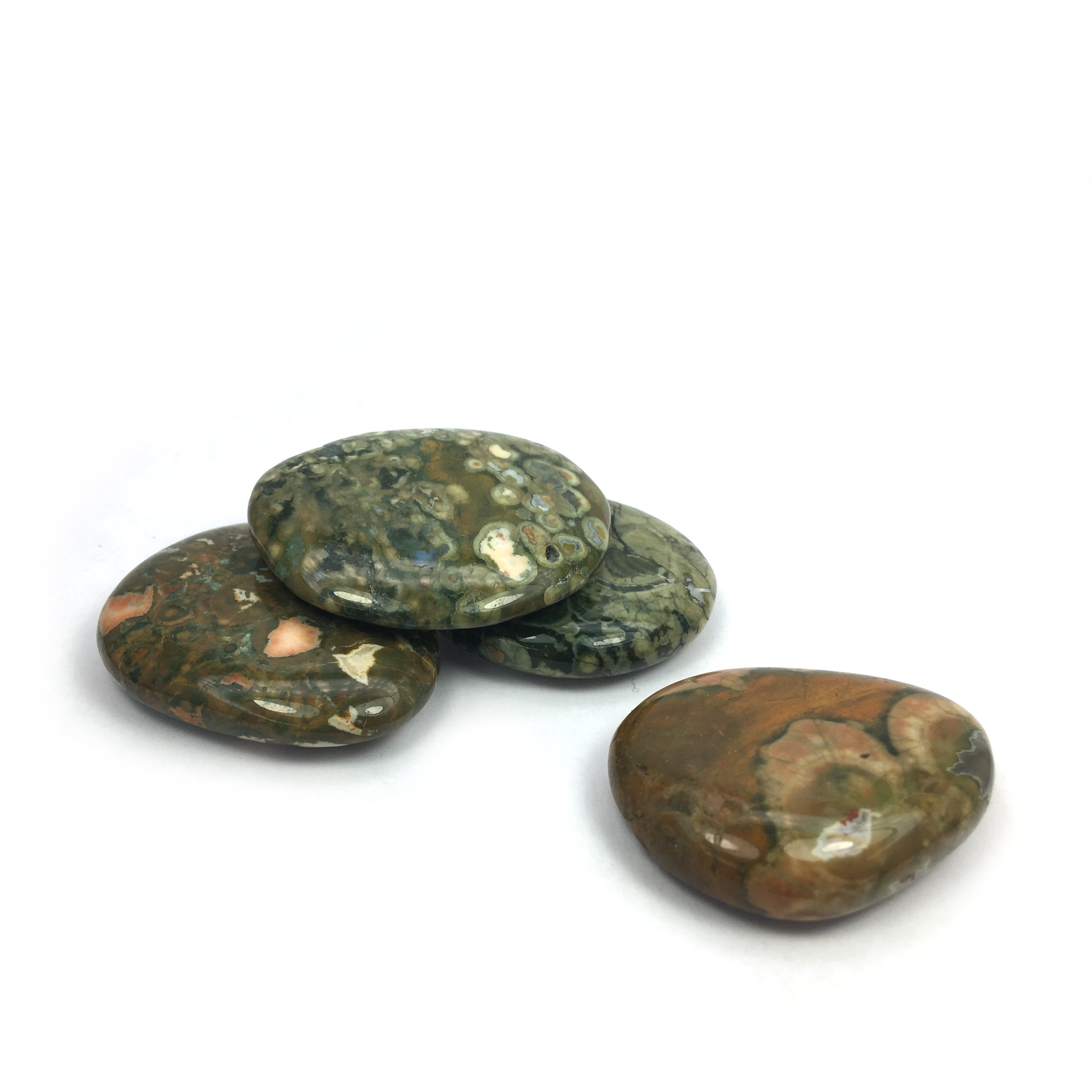 Rainforest Rhyolite Crystal Palm Stone Happy Soul Online